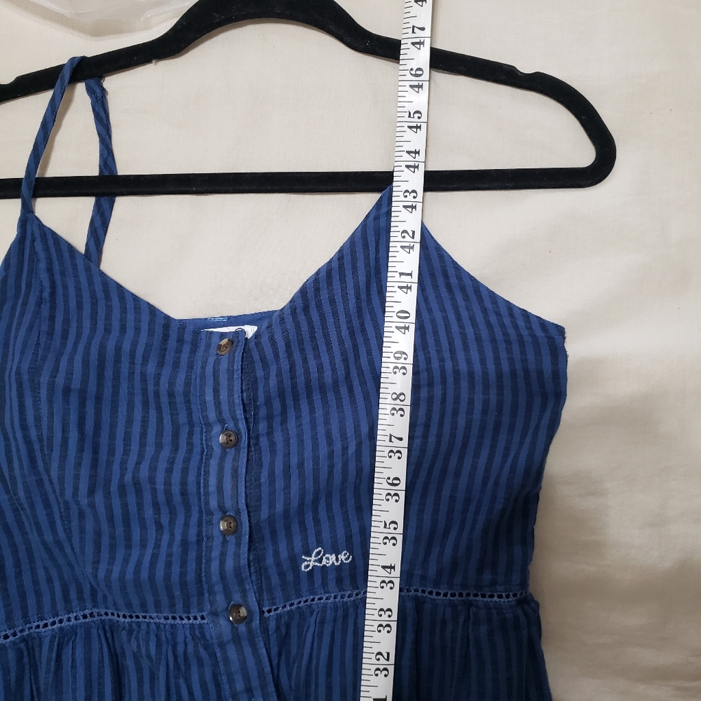 Blue Striped Maxi Dress - Picture 9 of 10